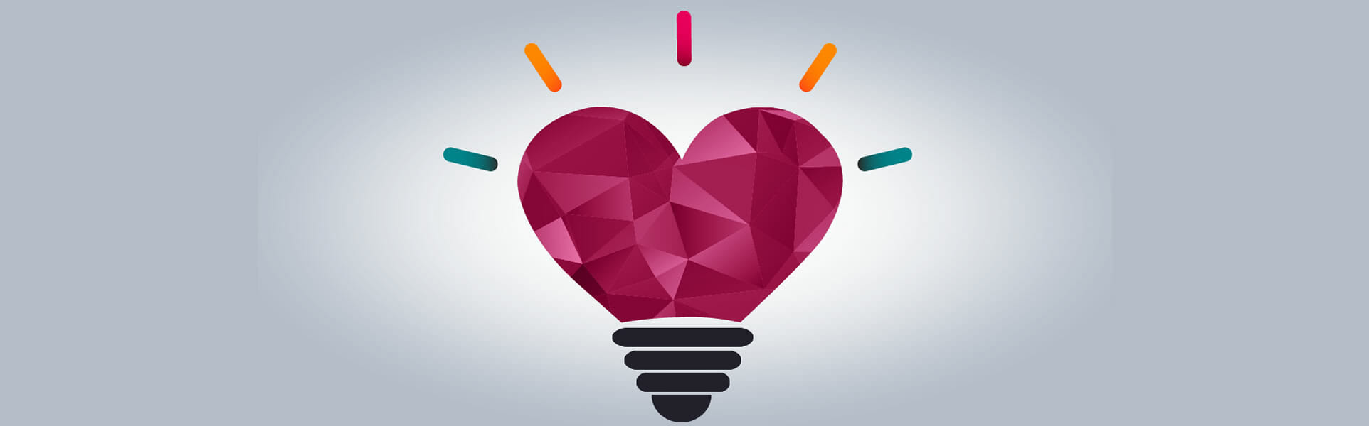 Business impact of emotional intelligence - heart lightbulb artwork