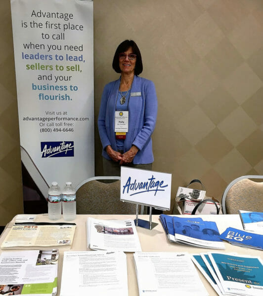 Advantage Partner Polly Thompson at our exhibit booth