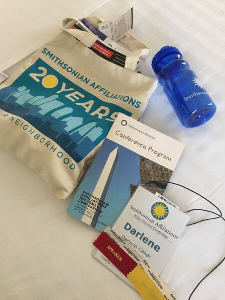 Swag from the 2016 Smithsonian Affiliations National Conference