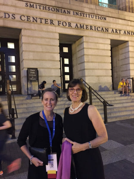 Advantage Partner Polly Thompson and Consultant Darlene Coker at the National Portrait Gallery, site of the 20th anniversary dinner reception