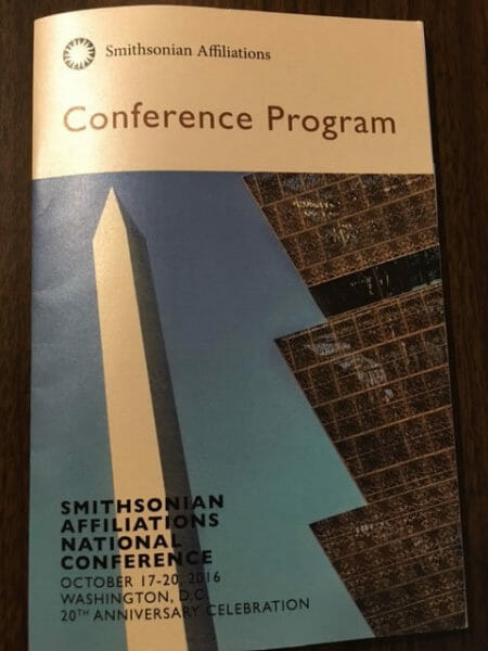 The event program for the 2016 Smithsonian Affiliations National Conference
