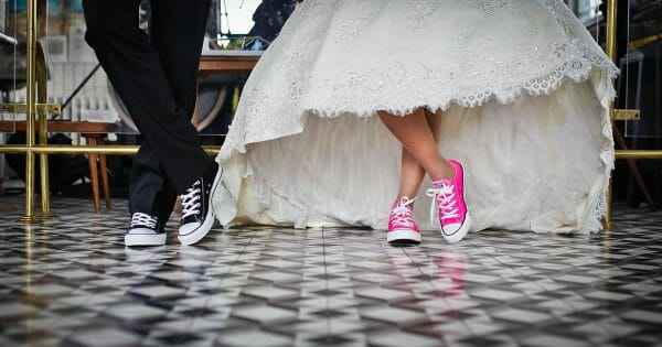 The 3 marriages of the professional services consultant - Pexels photo of bride and groom wearing sneakers