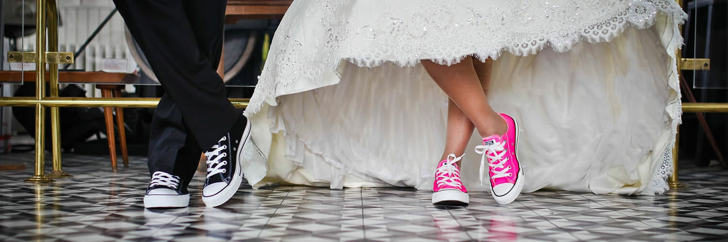 The 3 marriages of the professional services consultant - Pexels photo of bride and groom wearing sneakers