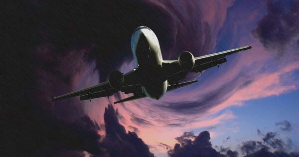 turbulent skies and buying behavior when customers are facing significant change - photo of airplane in turbulence