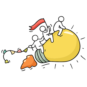 flying a lightbulb artwork