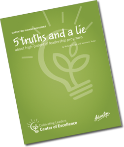 5 truths and a lie about high-potential leadership programs - white paper cover image