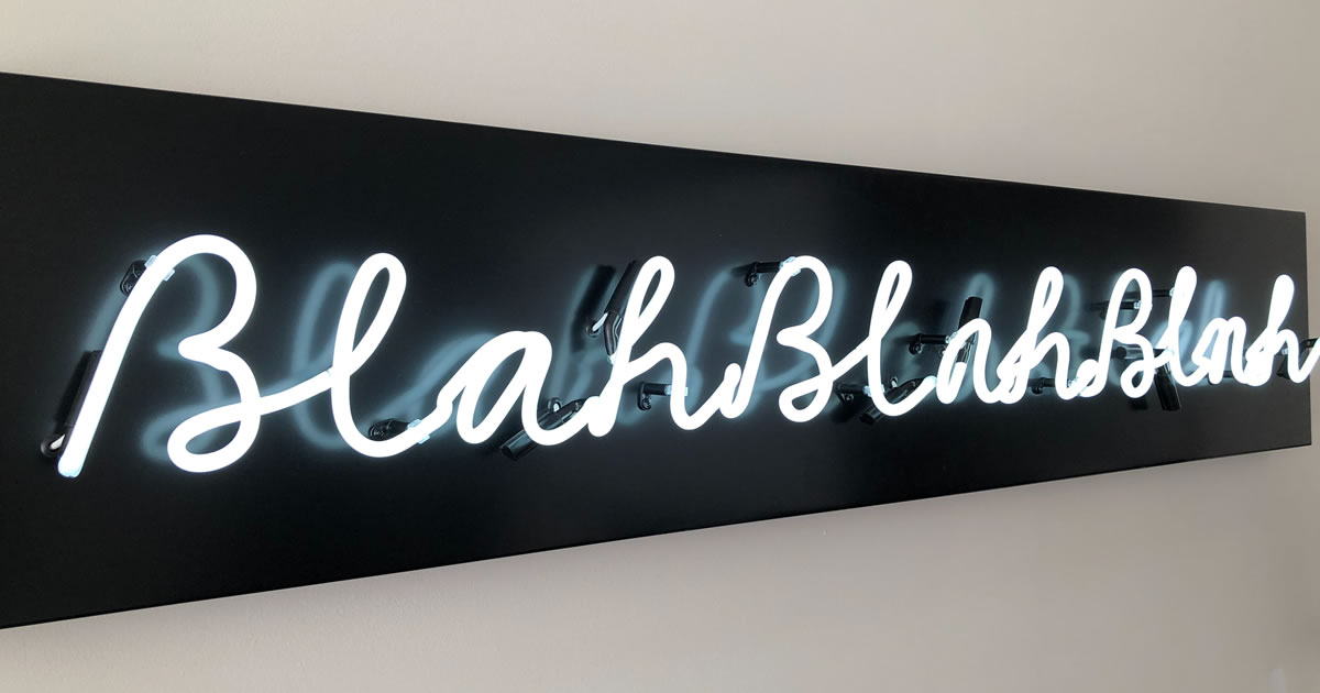 Blah, blah, blah... your sales process is irrelevant - Photo by Nick Fewings on Unsplash