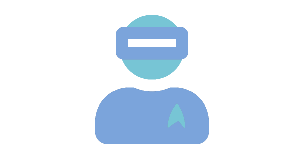 Skills of the future - Talent Development Tuesday (icon of user in VR visor and space uniform)