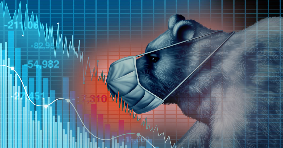 Selling in a Recession: Illustration of bear market during coronavirus