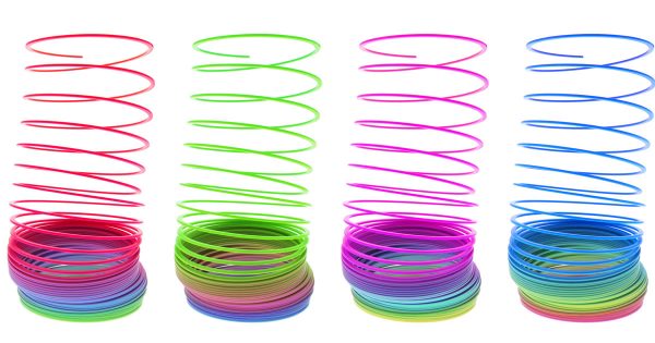 Iterate! Adaptive management for an undefined future (photo of colorful Slinkys)