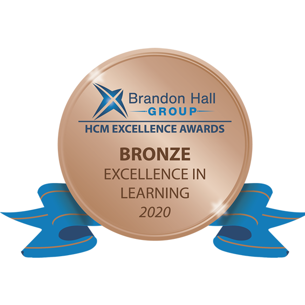 2020 Brandon Hall  Group Bronze Award for Excellence in Learning