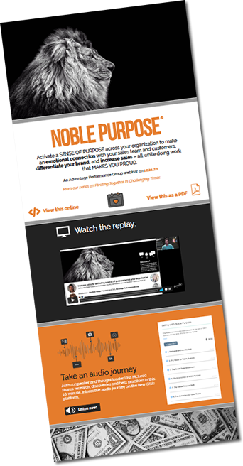 Access our interative infographic on Noble Pupose