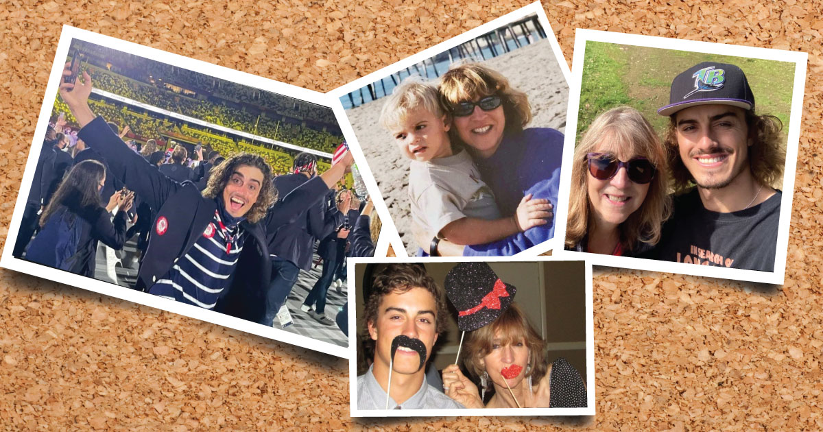 Photo collage of Advantage Client Services Specialist Terry Speer and her son, Joe Ryan