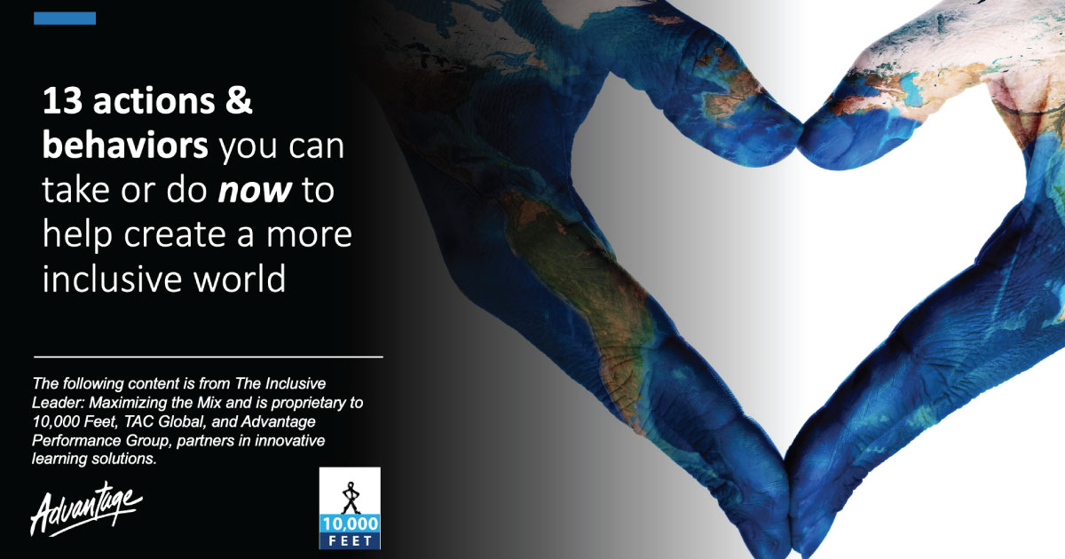 13 ways to create a more inclkusive world