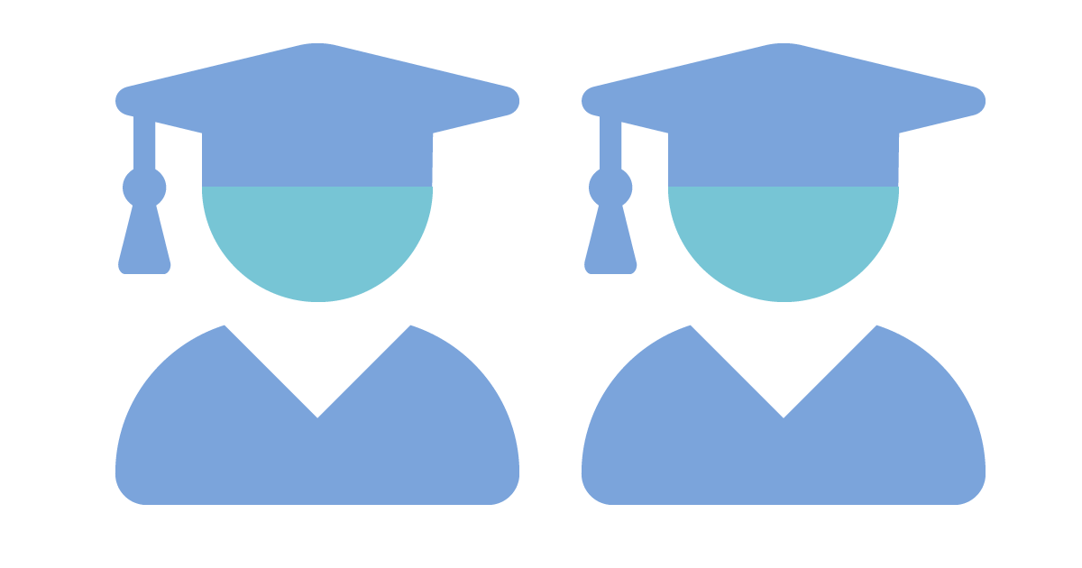 Talent Development Tuesday: Reconnecting with a college hero (icons of grads in cap and gown)
