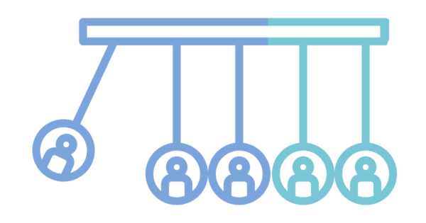 Talent Development Tuesday - Deep impact (icon of people on pendulums)