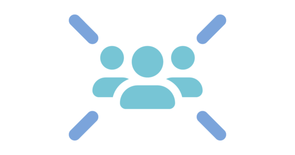 Talent Development Tuesday - Meaningful connections (icons of people and rays)