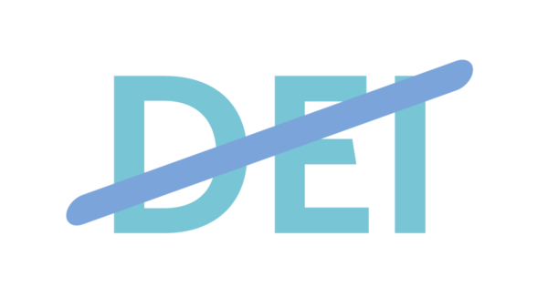 Talent Development Tuesday - Rebranding DEI (artwork of DEI with a slash through it)