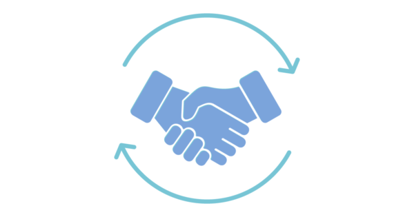 Talent Development Tuesday - A reset for relationships (handshake and recycle icons)