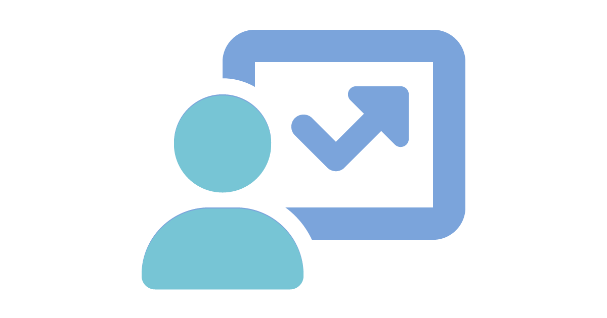 Talent Development Tuesday - Business acumen for all (profit chart and user icons)