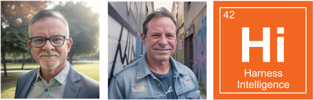 Jim Perry and Richard Hodge, co-founders of Harness Intelligence (Hi)