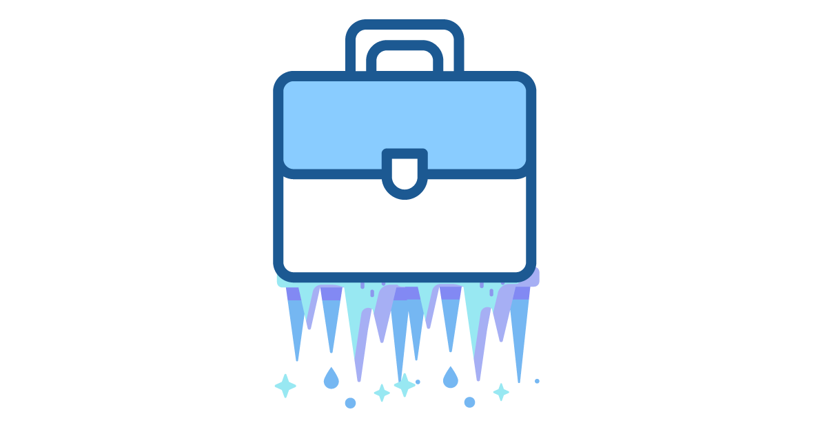 Talent Development Tuesday - A career cold front (frozen briefcase)