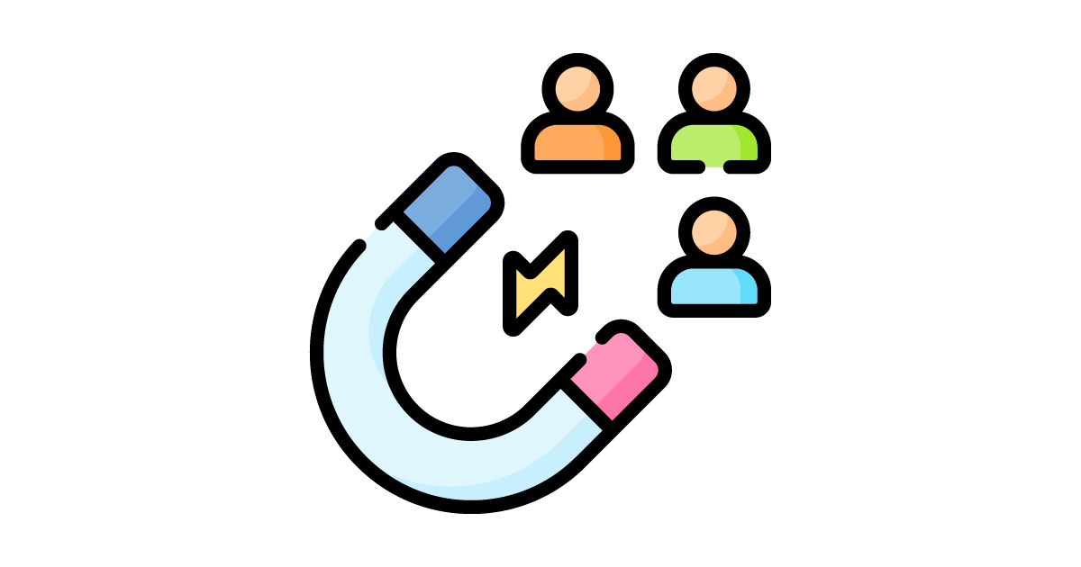 Talent Development Tuesday - The gravity effect (icon of magnet pulling at people)