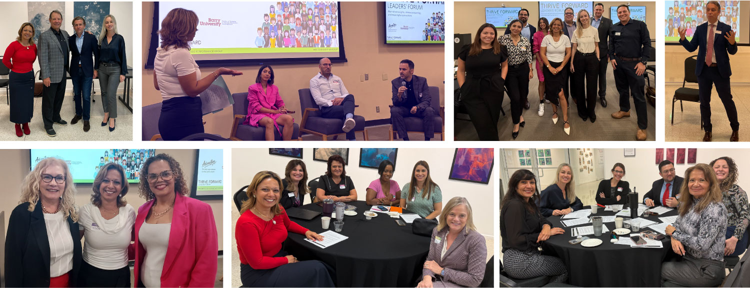 Scenes from the first two Thrive Forward: Leaders' Forum events