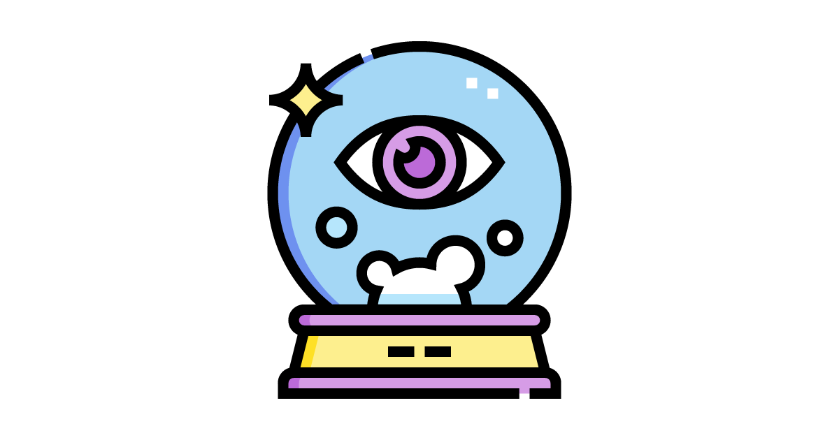 Talent Development Tuesday - Vision Crafting with AI (icon of a crystal ball and eyer)