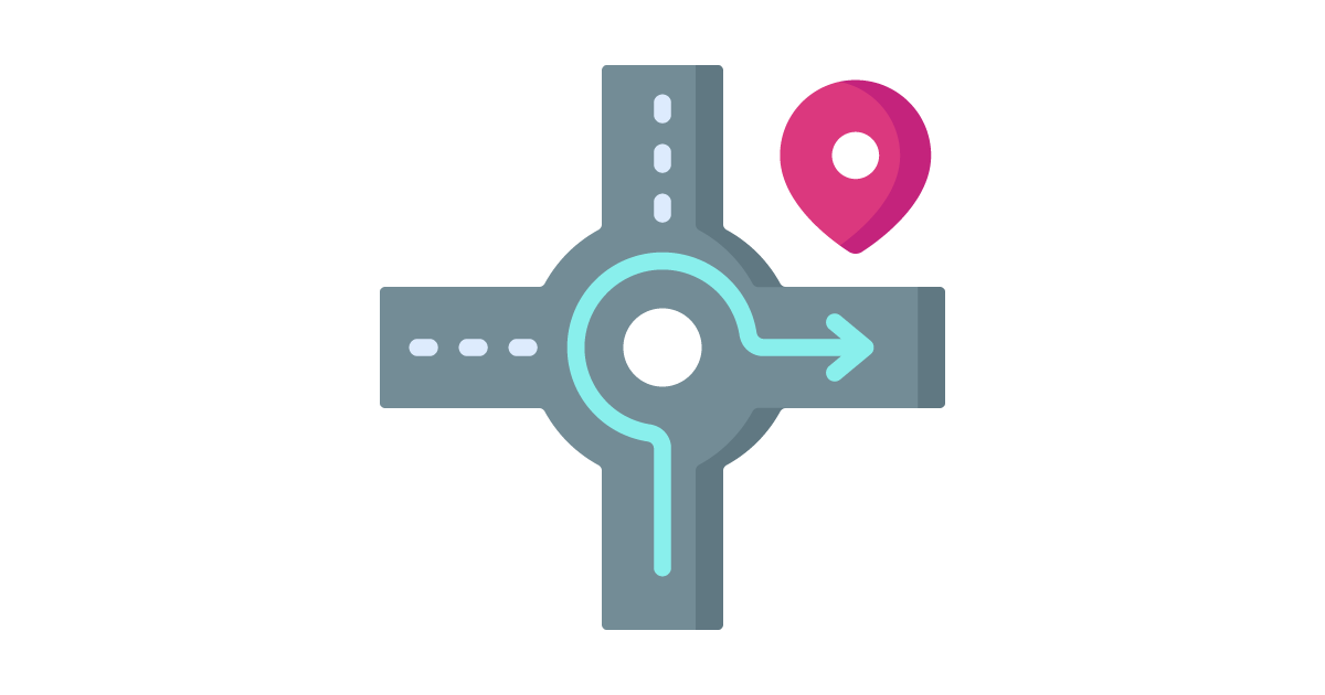 Talent Development Tuesday - Merging onto the roundabout (traffic roundabout icon)