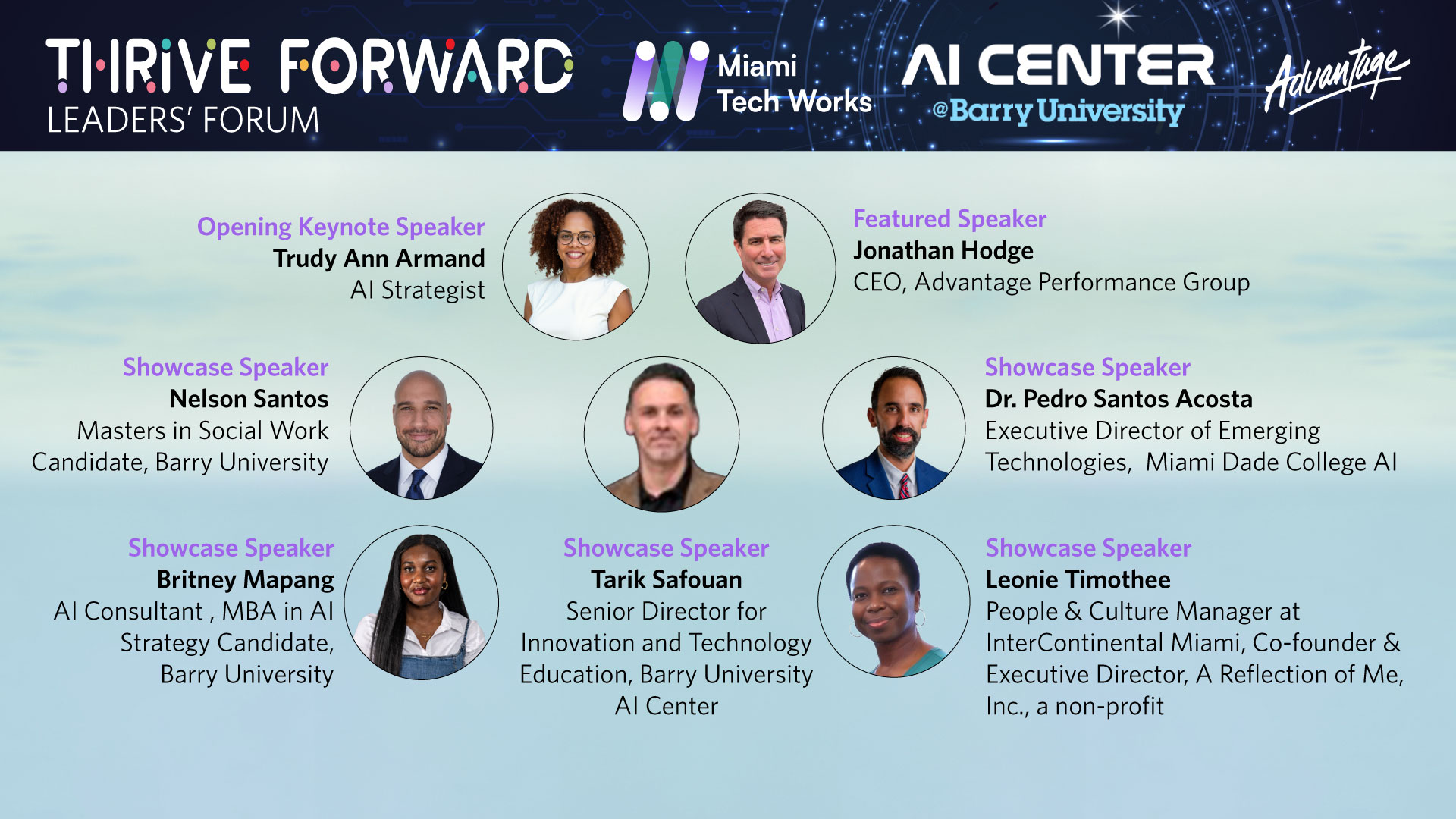 Promotional image for the THRIVE Forward Leaders' Forum May 20 event titled AI Ready: The Dual Dilemma of Upskilling Your Workforce & Rewiring Your Organization.