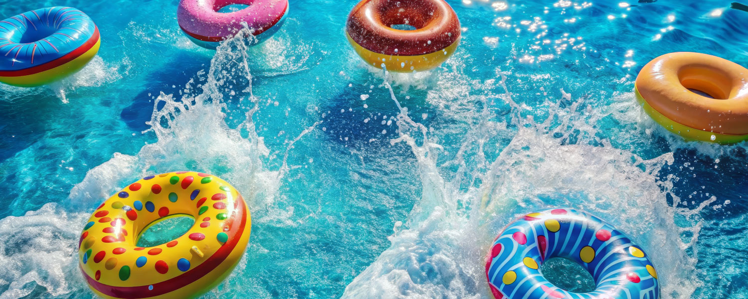 Cannonball! How leaders jumped into AI and soaked everyone else (Colorful swimming pool floats)