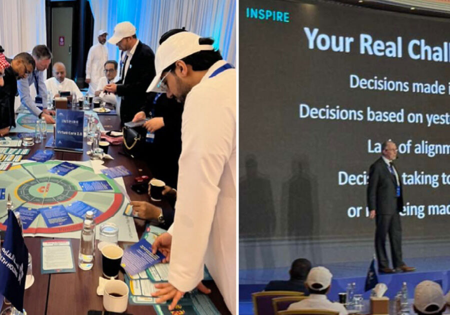 Where in the World is Advantage? Brent Snow, one of our longstanding thought leaders, recently traveled to Saudia Arabia to deliver a keynote on decision-making and run a custom experiential decision-making simulation for the 150 Saudi leaders in charge of transforming the healthcare system of an entire country. The opportunity arose as a result of the initiative of Advantage Partner Susan Sehring Sheehy and the success of both the Interplay and Decision Mojo learning experiences within the Performance Acceleration Journey (PAJ), a multipart training program for leaders from various companies.
